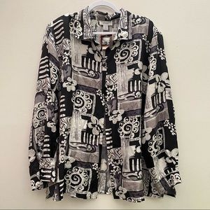 NWT Silk Vintage Casual Corner Blouse Size 3XL